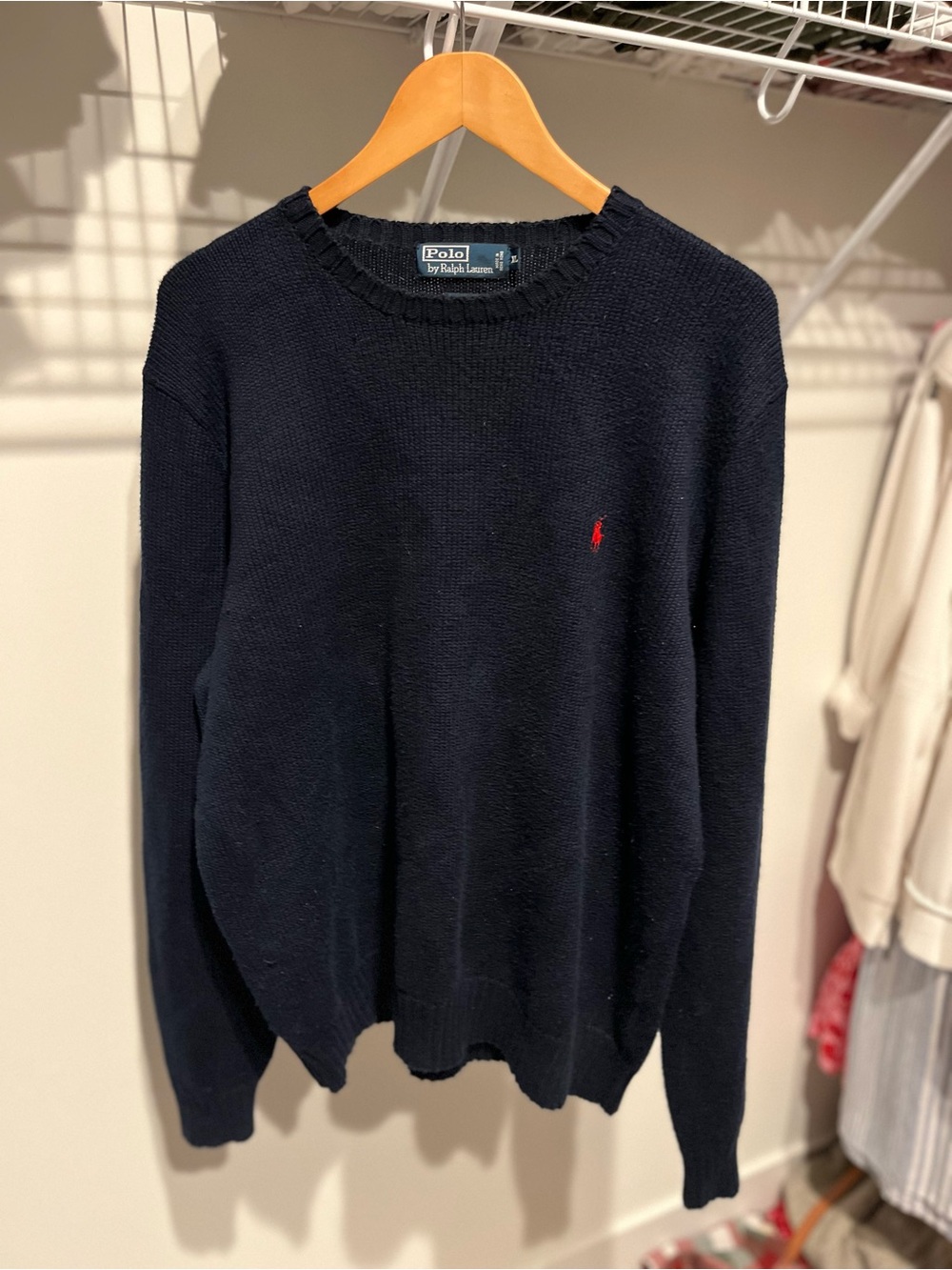 Polo by Ralph Lauren Men’s Navy Crewneck Sweater